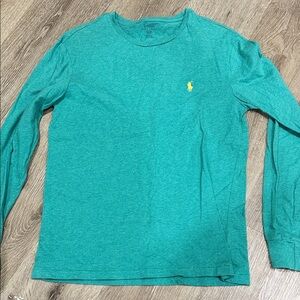 Polo by Ralph Lauren Men's Teal Long Sleeve Tee